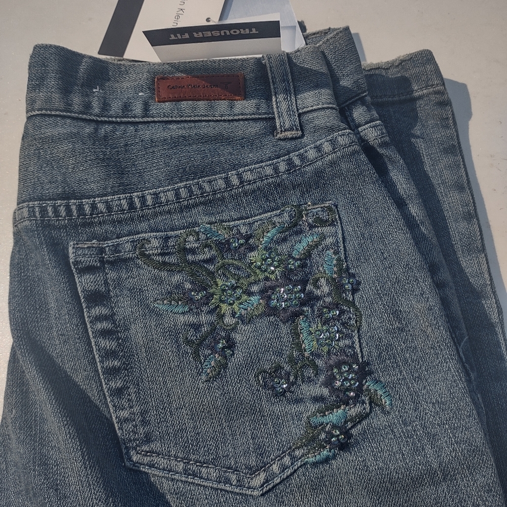 NEW Calvin Klein Trousers Jeans Size 4 NWT - Picture 2 of 13